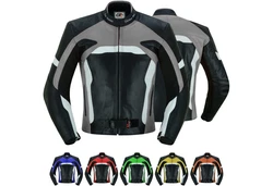 German Wear Motorradjacke GW409J Mischfarben/Dunkelgrün/Grau/Dunkelgrau