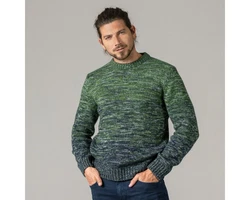 LIVING CRAFTS Strickpullover PASCAL Blau/Dunkelgrün/Türkis/Grün