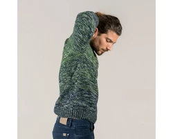 LIVING CRAFTS Strickpullover PASCAL Blau/Dunkelgrün/Türkis/Grün