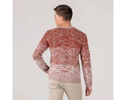 LIVING CRAFTS Strickpullover PASCAL Rot/Orange/Braun/Dunkelrot
