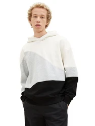 TOM TAILOR Denim Hoodie RELAXED STYLE BLOCK Farblock