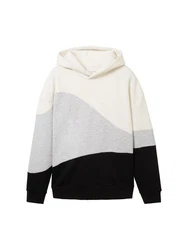 TOM TAILOR Denim Hoodie RELAXED STYLE BLOCK Farblock