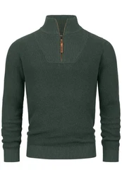 Indicode Strickpullover INYassip Dunkelgrün
