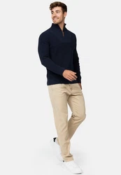 Indicode Strickpullover INYassip Dunkelblau/Hellblau