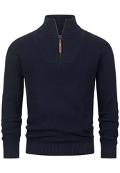 Indicode Strickpullover INYassip Dunkelblau/Hellblau