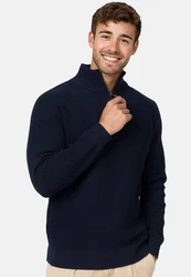 Indicode Strickpullover INYassip Dunkelblau/Hellblau