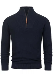 Indicode Strickpullover INYassip Dunkelblau/Hellblau