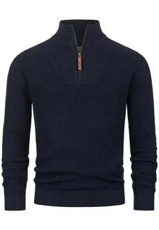 Indicode Strickpullover INYassip Dunkelblau/Hellblau