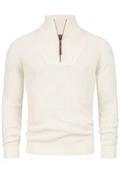 Indicode Strickpullover INYassip Beige/Khaki/Weiß/Creme