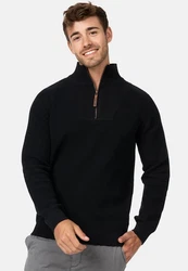 Indicode Strickpullover INYassip Dunkelgrau/Schwarz/Grau/Dunkelblau