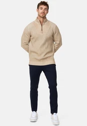Indicode Strickpullover INYassip Khaki/Beige/Braun