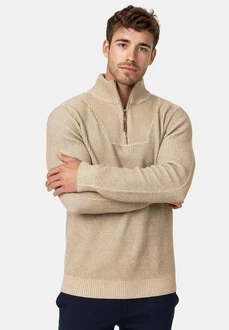 Indicode Strickpullover INYassip Khaki/Beige/Braun