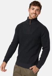 Indicode Strickpullover INYassip Dunkelgrau/Grau