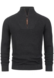 Indicode Strickpullover INYassip Dunkelgrau/Grau