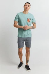 Blend T-Shirt BLEND Style BHTrop Hellblau/Blau/Grün/Türkis