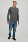 11 Project Strickpullover PRIngmar Dunkelgrau/Hellgrau/Grau
