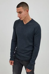 11 Project Strickpullover PRIngmar Dunkelblau/Hellblau/Grau/Dunkelgrau