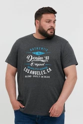 Blend T-Shirt BLEND BHBDoppler Grau/Dunkelgrau/Dunkelgrün/Lila