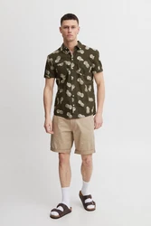 Blend Kurzarmhemd BHShirt Dunkelgrün/Khaki/Beige/Grün