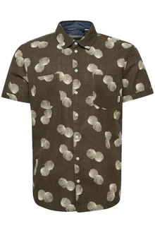 Blend Kurzarmhemd BHShirt Dunkelgrün/Khaki/Beige/Grün