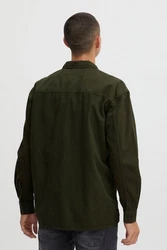 Blend Langarmhemd BHShirt Dunkelgrün/Khaki