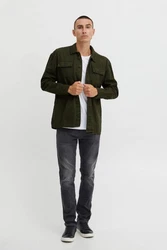 Blend Langarmhemd BHShirt Dunkelgrün/Khaki