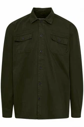 Blend Langarmhemd BHShirt Dunkelgrün/Khaki