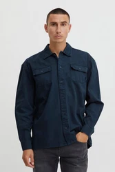 Blend Langarmhemd BHShirt Hellblau/Blau/Dunkelblau