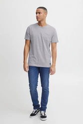 Blend T-Shirt BLEND BHNasir Grau/Hellgrau