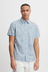 Blend Kurzarmhemd BHShirt Blau/Hellblau