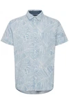 Blend Kurzarmhemd BHShirt Blau/Hellblau