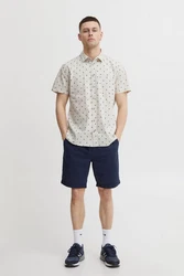Blend Kurzarmhemd BHShirt Grün/Hellblau/Creme/Weiß/Beige/Rot/Braun