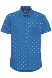 Blend Kurzarmhemd BHShirt Blau/Hellblau