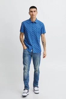 Blend Kurzarmhemd BHShirt Blau/Hellblau Blend Kurzarmhemd BHShirt Blau/Hellblau