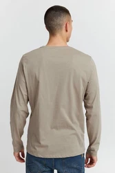 Blend T-Shirt BHLongsleeve Grau/Beige/Khaki/Blau/Braun