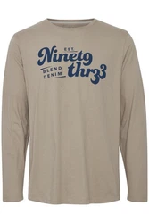Blend T-Shirt BHLongsleeve Grau/Beige/Khaki/Blau/Braun