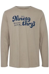 Blend T-Shirt BHLongsleeve Grau/Beige/Khaki/Blau/Braun