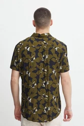 Blend Kurzarmhemd BHShirt Dunkelgrün/Beige/Khaki/Grün