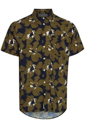 Blend Kurzarmhemd BHShirt Dunkelgrün/Beige/Khaki/Grün