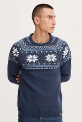 11 Project Strickpullover PRTimbro Hellblau/Dunkelblau/Blau