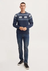 11 Project Strickpullover PRTimbro Hellblau/Dunkelblau/Blau
