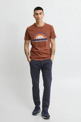 Blend T-Shirt BLEND BHTee Braun/Rot/Dunkelrot/Orange