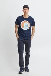 Blend T-Shirt BLEND BHTee Dunkelblau/Blau/Hellblau