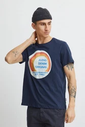 Blend T-Shirt BLEND BHTee Dunkelblau/Blau/Hellblau