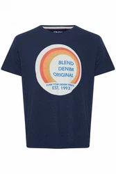 Blend T-Shirt BLEND BHTee Dunkelblau/Blau/Hellblau