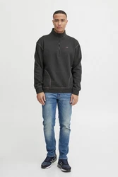 Blend Troyer Sweatshirt Dunkelgrau/Grau/Schwarz/Khaki/Braun