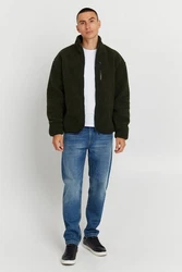 Blend Fellimitatjacke BHSweatshirt Grün/Dunkelgrün/Khaki
