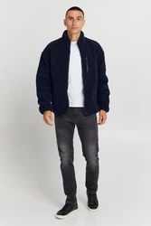 Blend Fellimitatjacke BHSweatshirt Blau/Dunkelblau/Hellblau