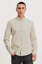 Blend Langarmhemd BLEND BHShirt Khaki/Hellgrün