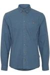 Blend Langarmhemd BLEND BHShirt Hellblau/Blau/Grau